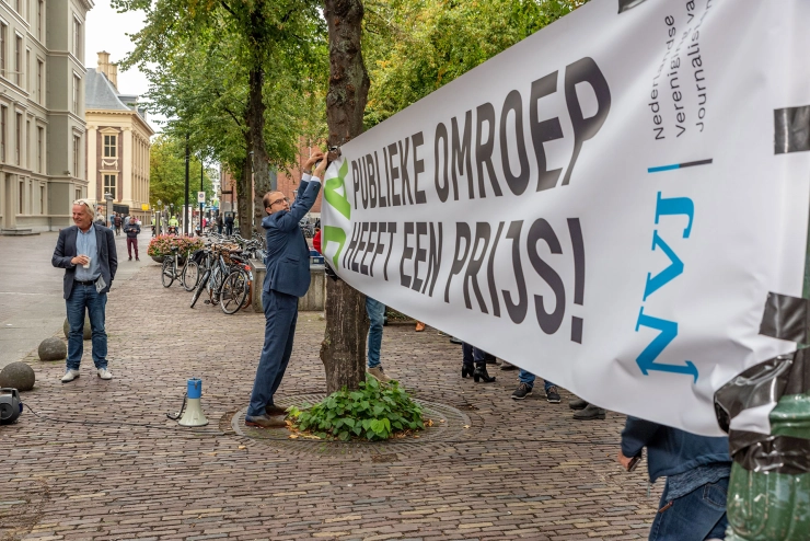 Actie in Den Haag voor publieke omroep