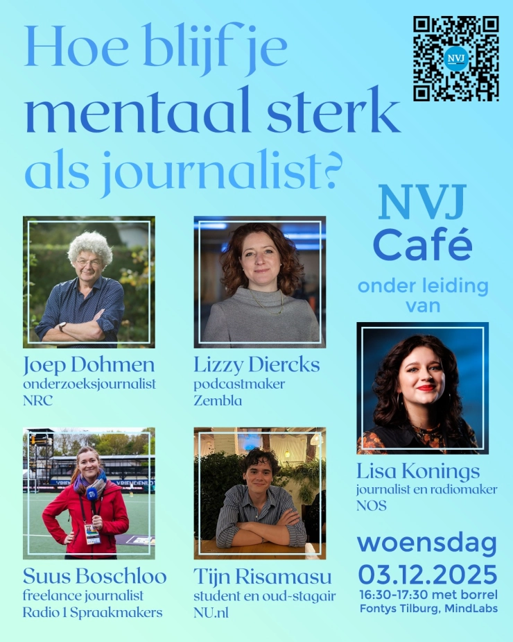 Hoe blijf je mentaal sterk als journalist? - kom naar het panelgesprek met Joep Dohmen, Lizzy Diercks en Suus Boschloo