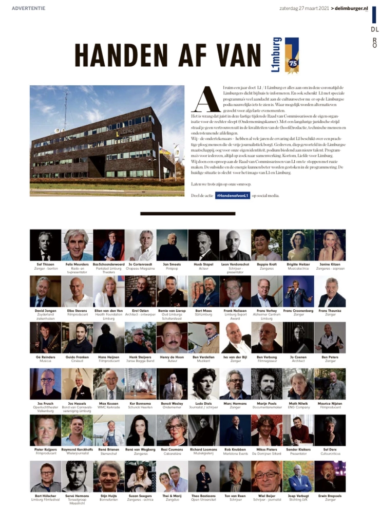 Bekende Limburgers in actie voor L1