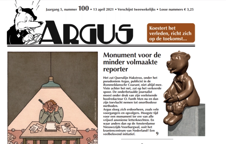 Argus viert jubileum van 100ste nummer met een lied en essay