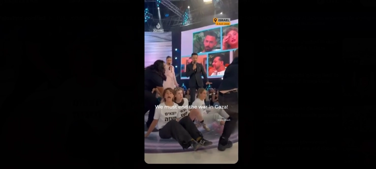 Activisten tegen oorlog in Gaza verstoren Israëlische tv-show