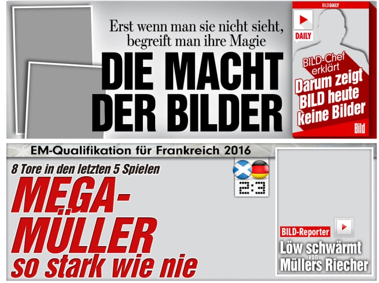 Bild toont kracht foto’s door ze weg te laten