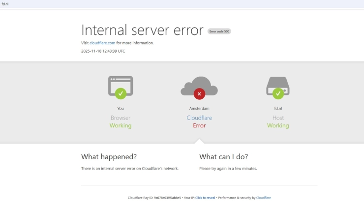 Storing bij Cloudflare: mediasites onbereikbaar