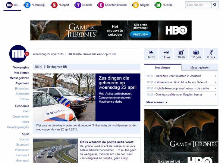 Bijsluiter bij het NU-nieuws