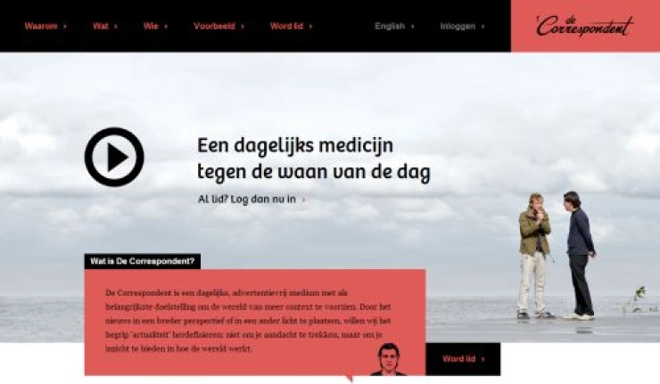De Correspondent gelanceerd