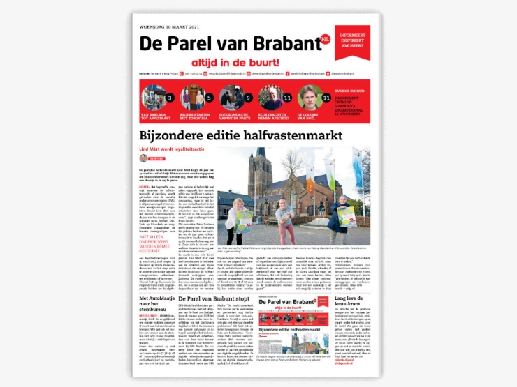 Huis-aan-huisblad De Parel van Brabant stopt na zestig jaar