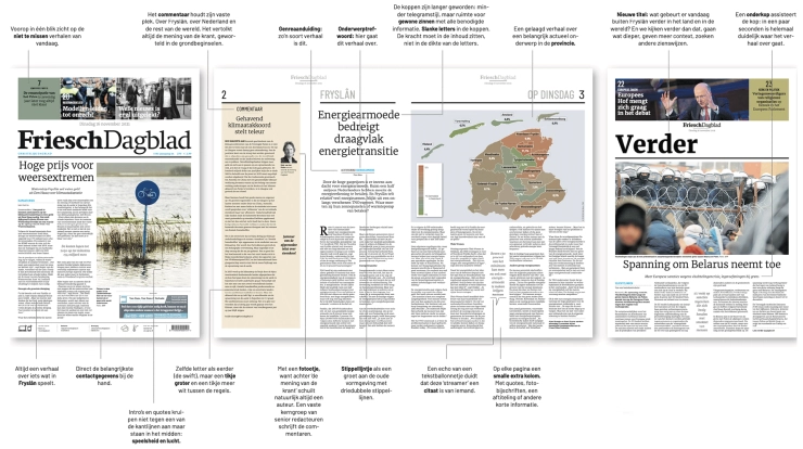 Nieuwe vormgeving Friesch Dagblad: alleen regio op de voorpagina