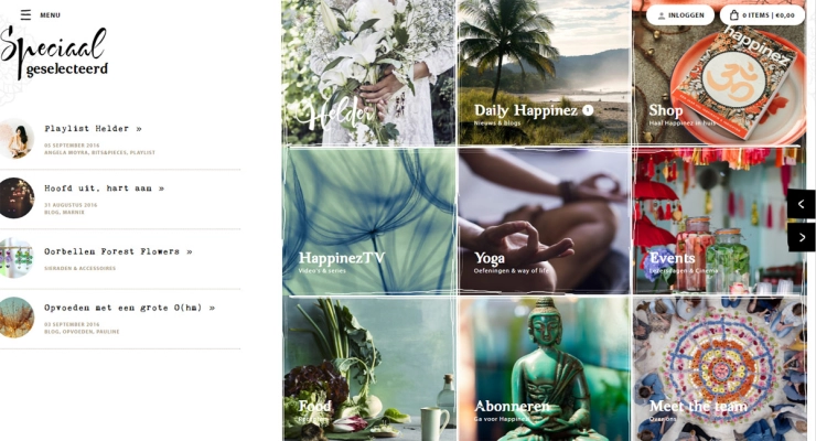 Nieuw online platform voor Happinez