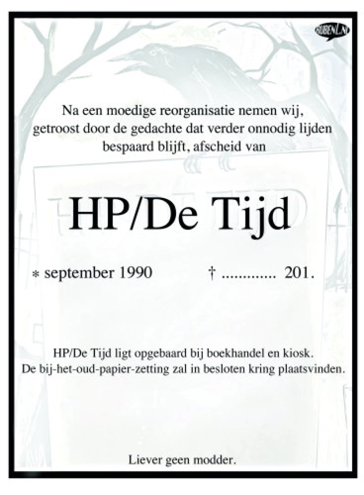 Wat rest HP/De Tijd nog?