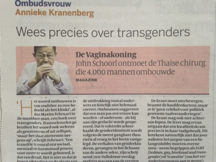 Transgenders gekwetst door ‘ombouwen’