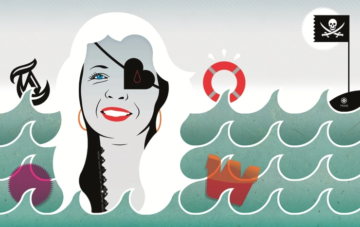 Een schreeuwende blonde mevrouw uit Bussum