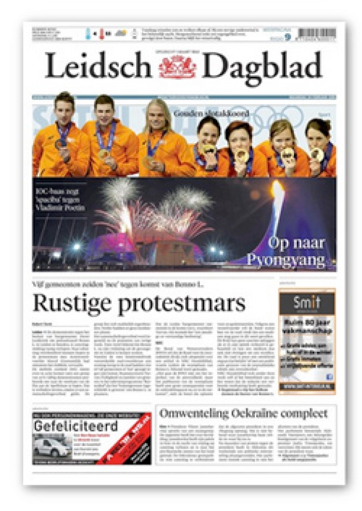 Leidsch Dagblad verplaatst Winterspelen