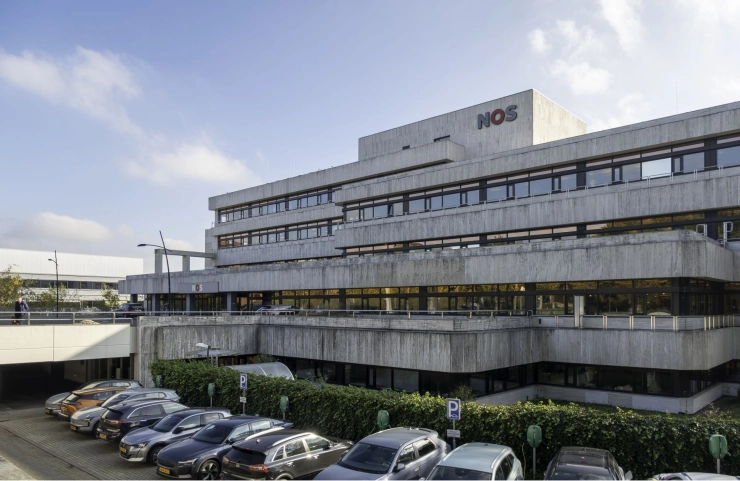 Pro-Palestijnse demonstratie bij ingang NPO en NOS