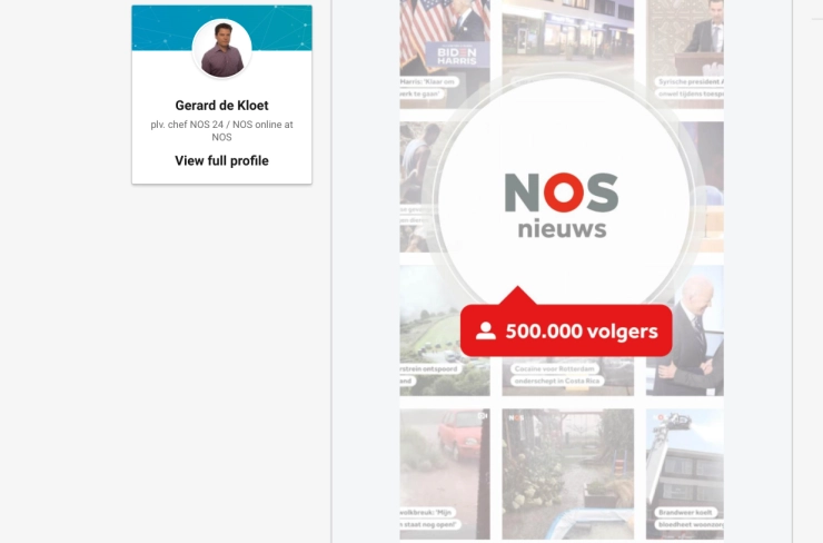 NOS Nieuws heeft na twee jaar half miljoen volgers via Instagram