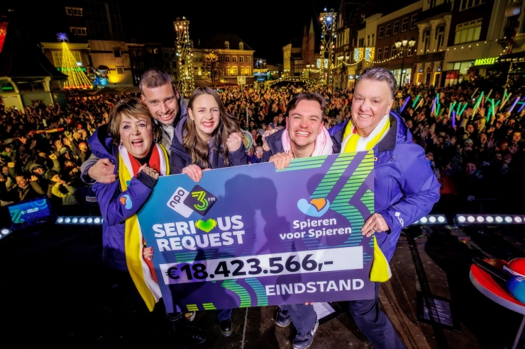3FM Serious Request haalt recordbedrag van ruim 18 miljoen euro op