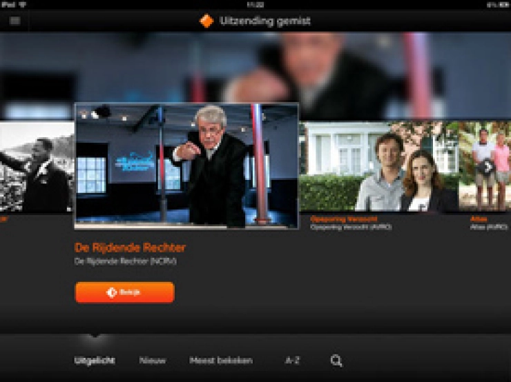 Live-tv en radio in nieuwe NPO-app