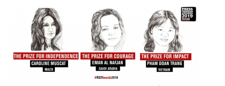 Press Freedom Awards 2019 naar vrouwelijke journalisten