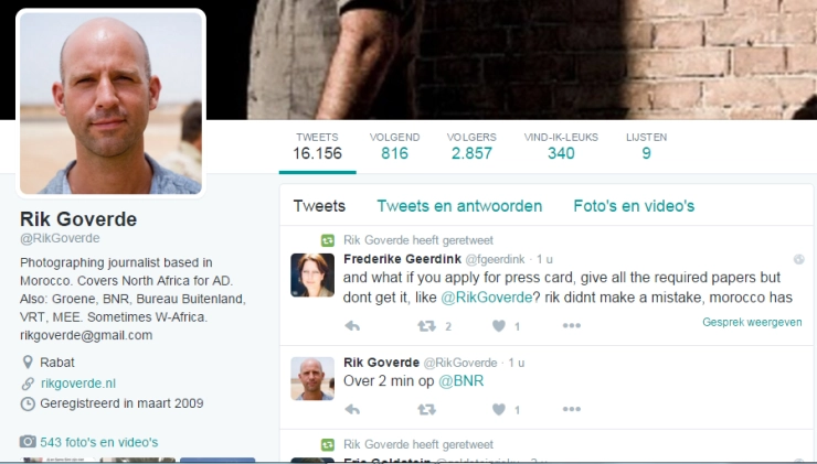 Journalist Rik Goverde Marokko uitgezet