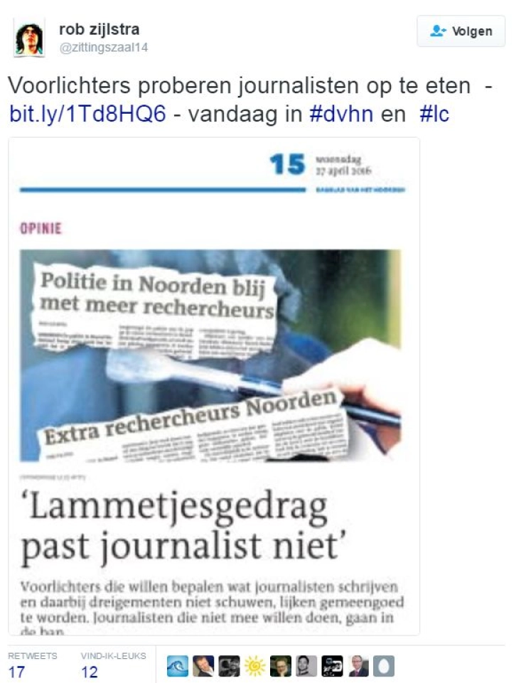 Rechtbankverslaggever in de ban bij afdeling voorlichting van politie