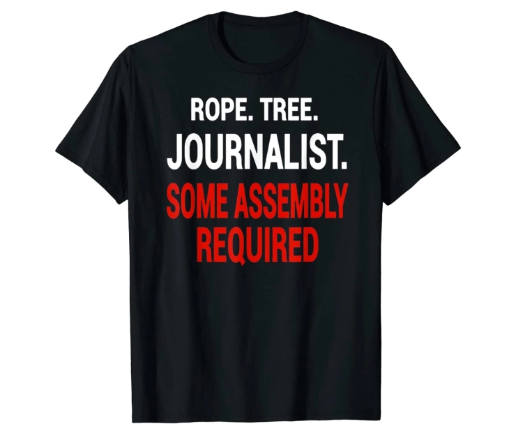 NVJ wil t-shirt met verwerpelijke anti-journalistieke tekst uit online winkel