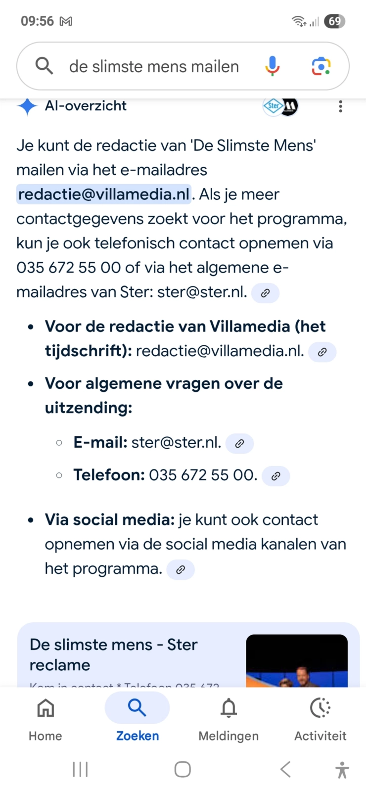 Villamedia ‘dupe’ van AI-modus Google, mensen verdwalen bij het zoeken naar contactgegevens van redacties
