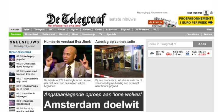 Telegraaf komt snel met nieuwe site