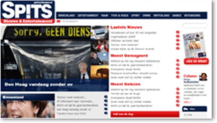 Nieuwe vormgeving Spits-website