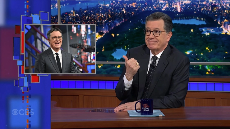 Talkshowhost Colbert veegt vloer aan met uitleg CBS over ingreep in gastenlijst