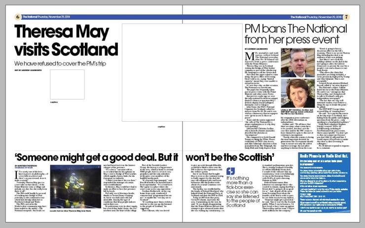 Schotse krant laat pagina’s leeg uit protest tegen May