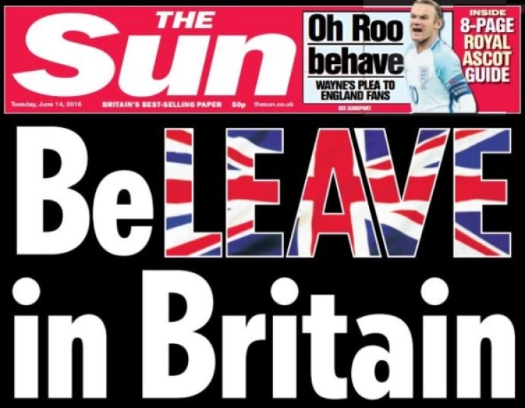 The Sun roept op tot Brexit