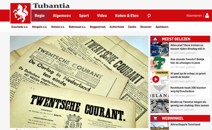 De Twentsche Courant Tubantia bestaat 175 jaar