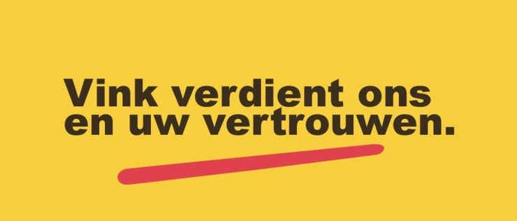 Uitgever ondertekent advertentie met steunbetuigingen aan Vink