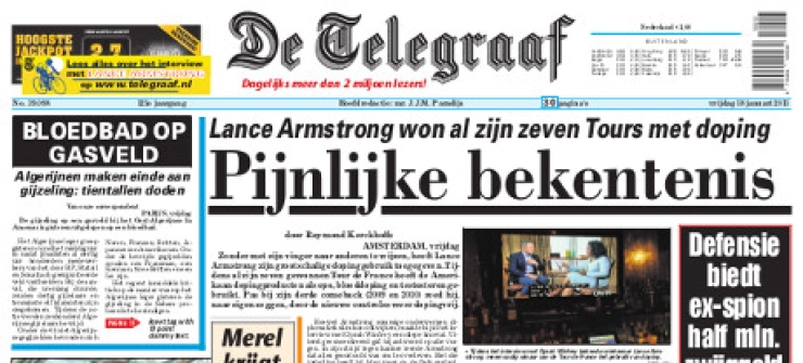 Telegraaf wijzigt opening digitale editie