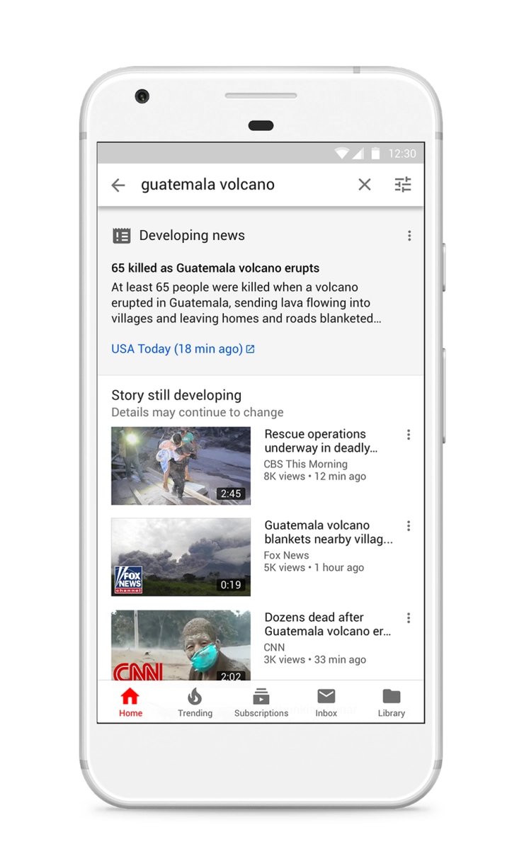 YouTube verwijst naar geschreven nieuws in zoekresultaten bij grote gebeurtenissen
