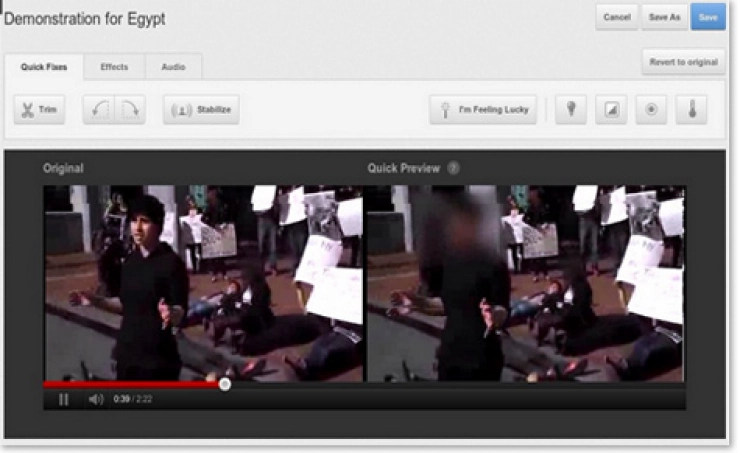 YouTube helpt activisten met blurtool