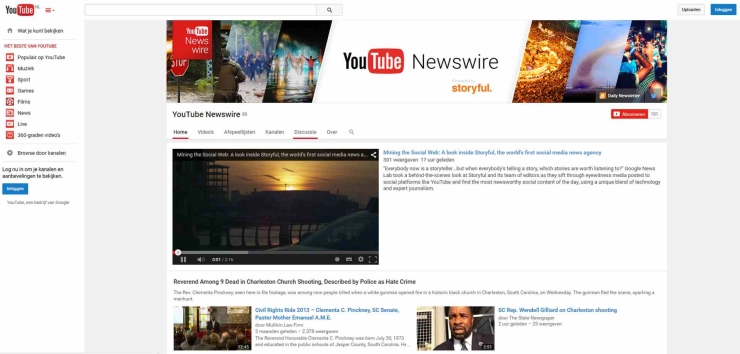 Geverifieerde ooggetuigenverslagen op YouTube